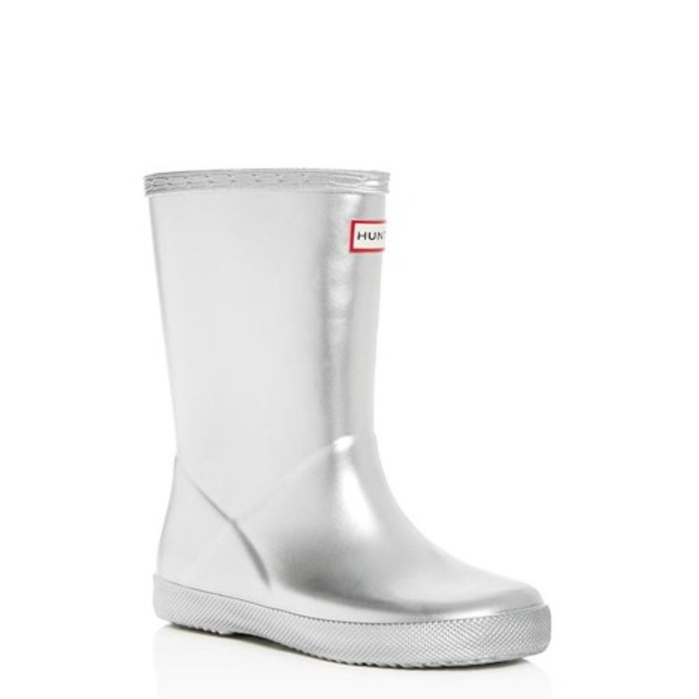 Hunter | First Classic Silver Metallic Rain Boots